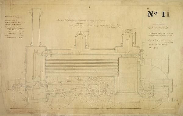 Locomotive luggage engine, longitudinal section