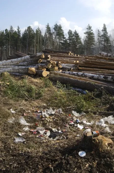 Framed Print : Logging site - rubbish left by loggers - stacked Framed Print : Logging site - rubbish left by loggers - stacked