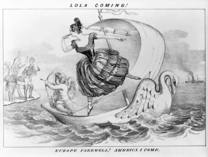 Framed Print : Lola coming! Europe farewell! America I come Framed Print : Lola coming! Europe farewell! America I come