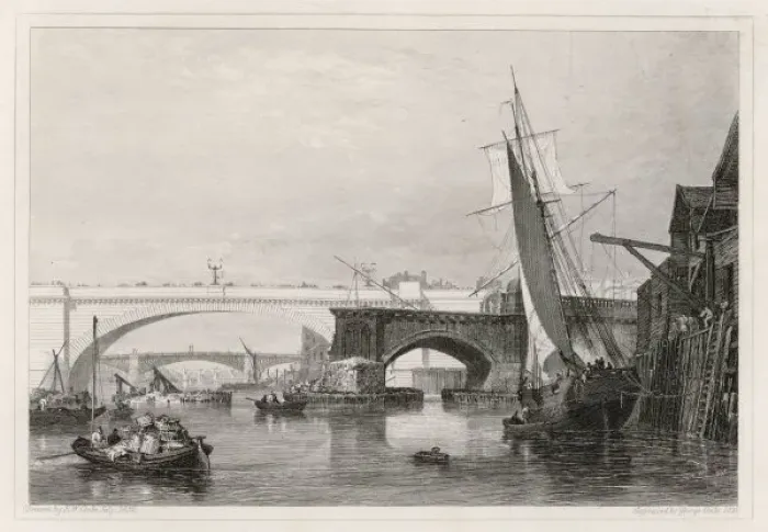 Framed Print : London Bridge 1833 Framed Print : London Bridge 1833