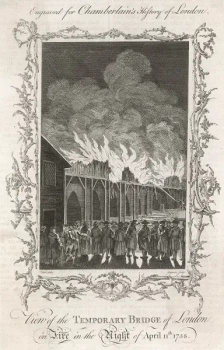 Framed Print : London Bridge Fire Framed Print : London Bridge Fire