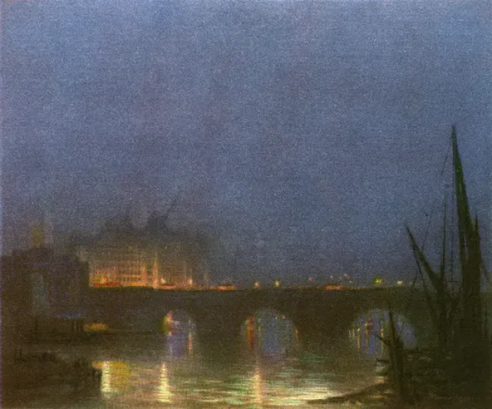 Framed Print : London Bridge / Night 1926 Framed Print : London Bridge / Night 1926
