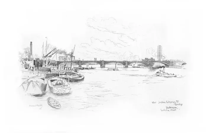 Framed Print : London Bridges 1902 / 3 Framed Print : London Bridges 1902 / 3