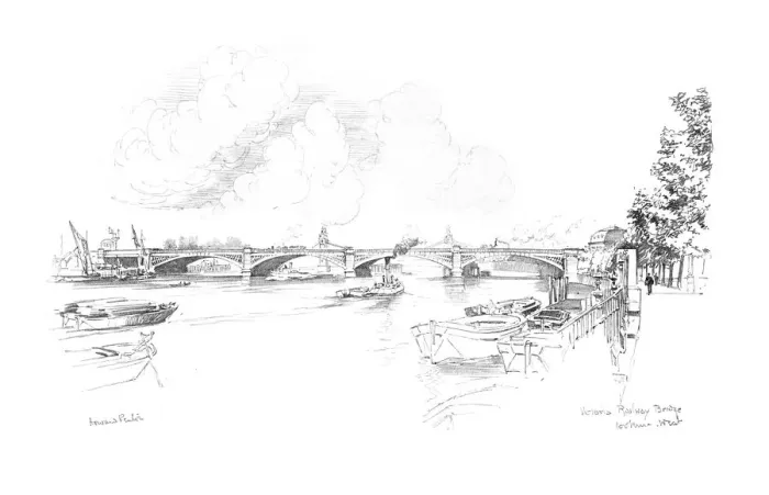 Framed Print : London Bridges 1902 / 3 Framed Print : London Bridges 1902 / 3