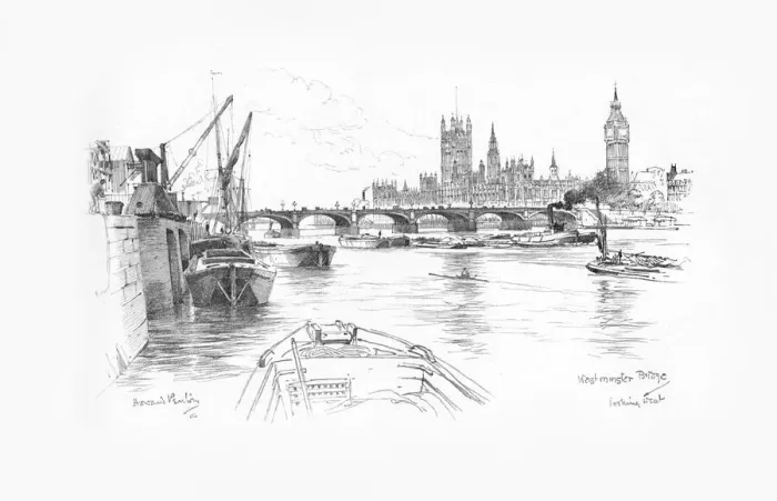 Framed Print : London Bridges 1902 / 3 Framed Print : London Bridges 1902 / 3
