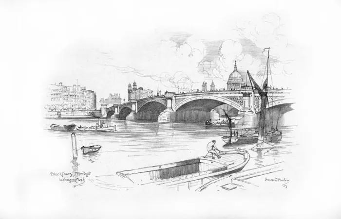 Framed Print : London Bridges 1902 / 3 Framed Print : London Bridges 1902 / 3