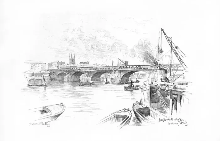 Framed Print : London Bridges 1902 / 3 Framed Print : London Bridges 1902 / 3