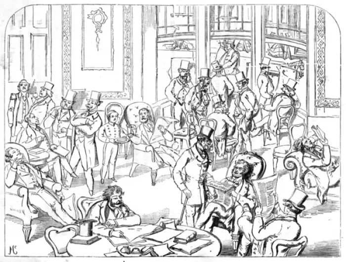 Framed Print : London Club / Connell / 1858 Framed Print : London Club / Connell / 1858