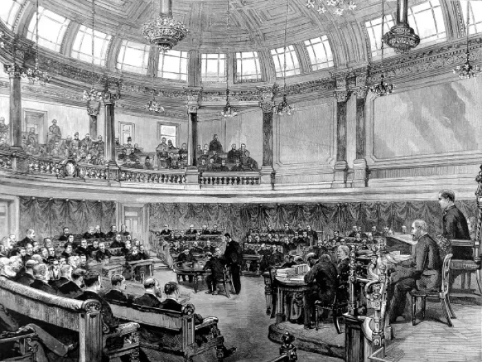 Framed Print : London County Council Meeting, 1890 Framed Print : London County Council Meeting, 1890