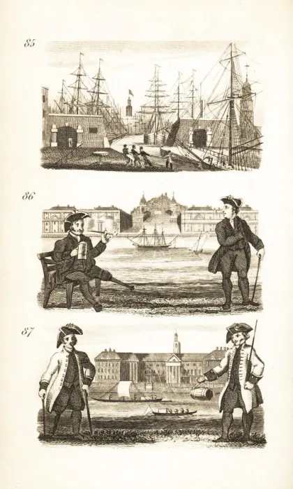 Framed Print : London Docks, Greenwich Hospital and Chelsea Hospital Framed Print : London Docks, Greenwich Hospital and Chelsea Hospital