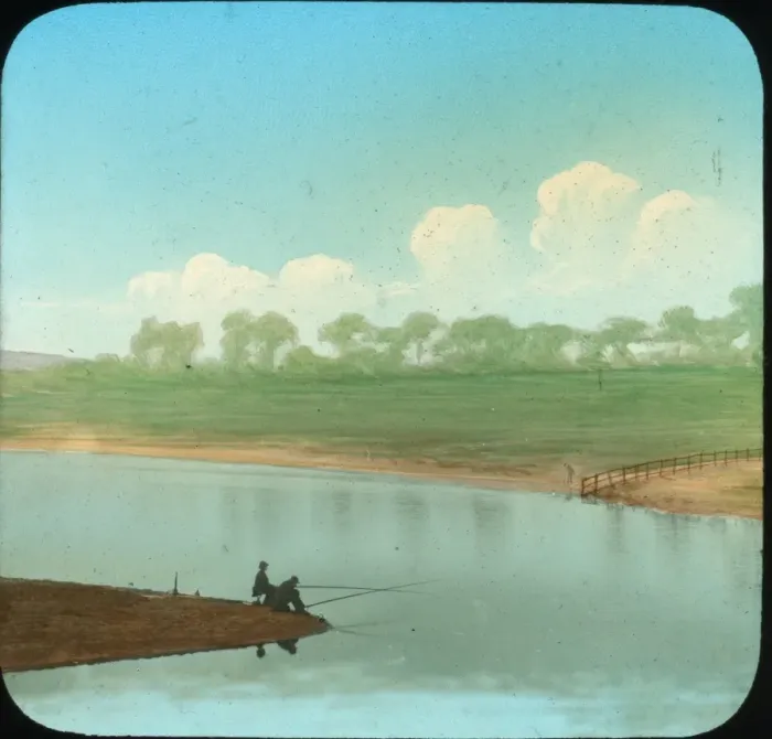 Framed Print : London, England - Patient Anglers Framed Print : London, England - Patient Anglers