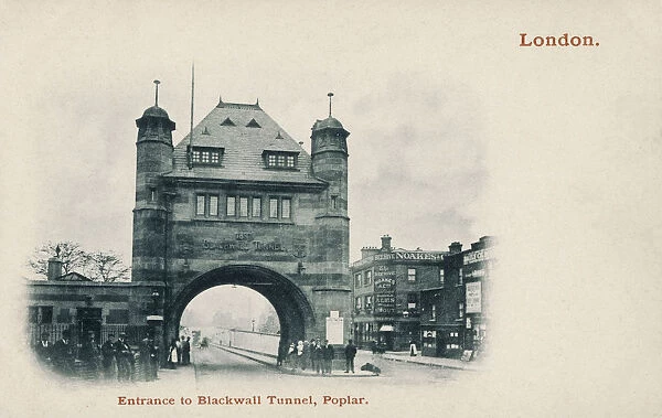 London - Entrance to the Blackwall Tunnel, Poplar