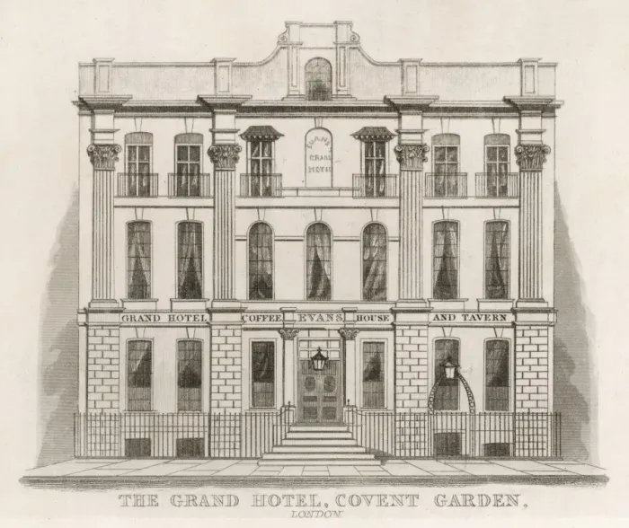 Framed Print : London Evans Grand Hotel Coffee House Framed Print : London Evans Grand Hotel Coffee House