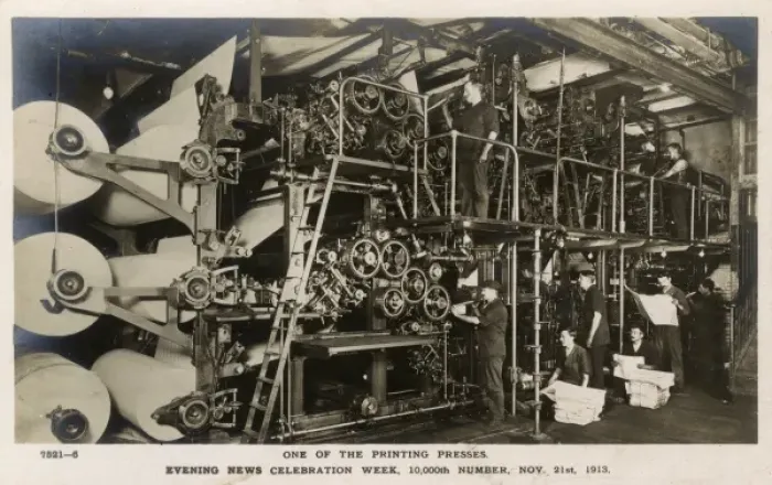 Framed Print : London Evening News - Printing Press Framed Print : London Evening News - Printing Press