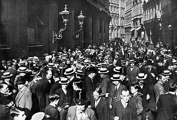 London finance district at the start of World War I