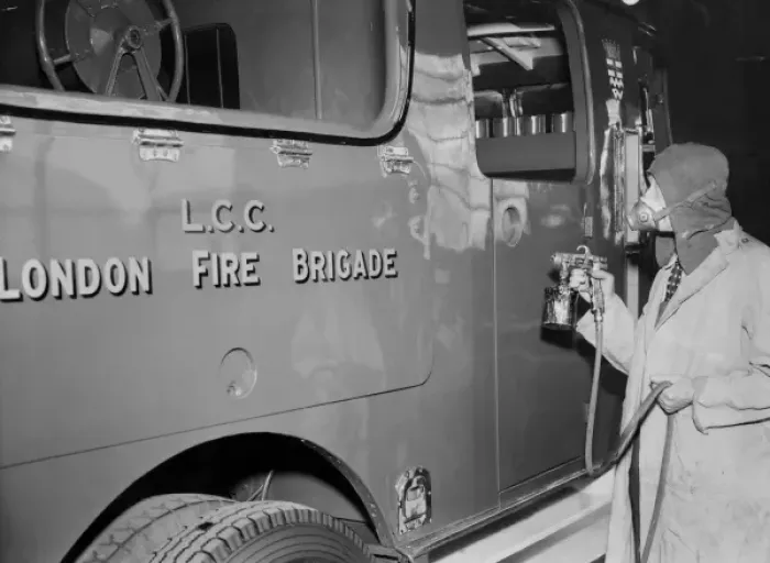Framed Print : London Fire Brigade appliance at headquarters Framed Print : London Fire Brigade appliance at headquarters