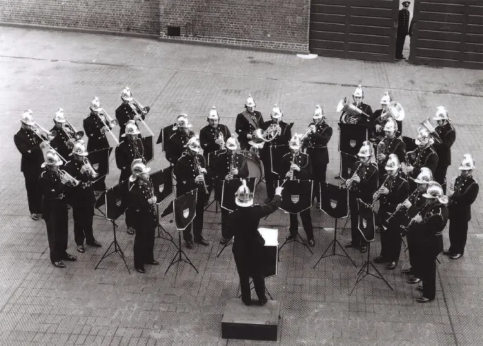 Framed Print : London Fire Brigade band, centenary celebrations Framed Print : London Fire Brigade band, centenary celebrations
