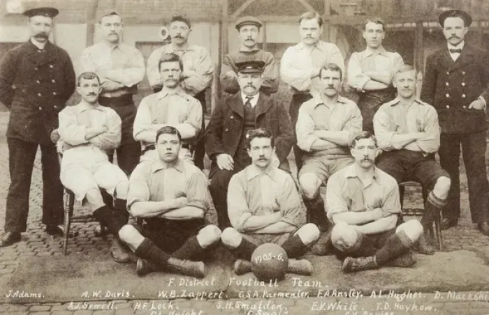 Framed Print : London Fire Brigade F District FC football team Framed Print : London Fire Brigade F District FC football team