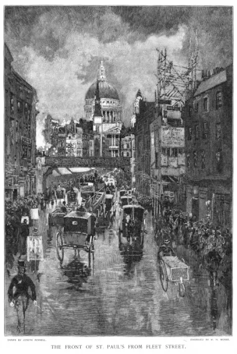Framed Print : London Fleet Street Framed Print : London Fleet Street