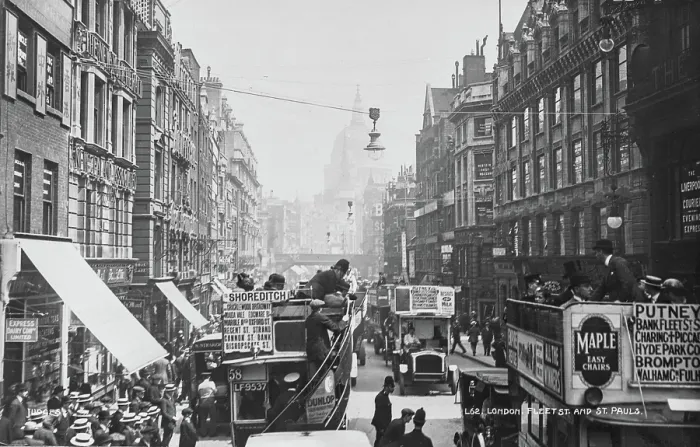 Framed Print : London Fleet Street and St. Paul's Framed Print : London Fleet Street and St. Paul's