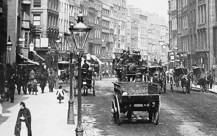 Framed Print : London Fleet Street Victorian period Framed Print : London Fleet Street Victorian period