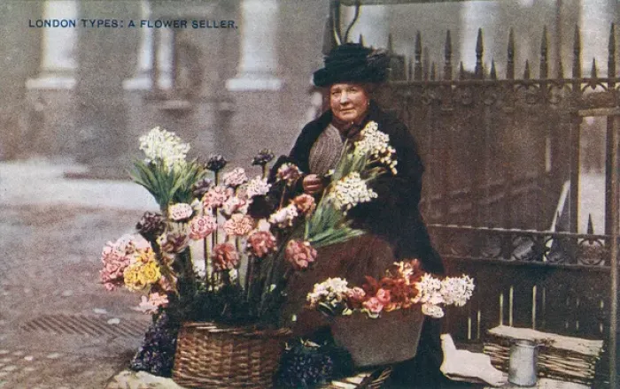Framed Print : London Flower Seller Framed Print : London Flower Seller