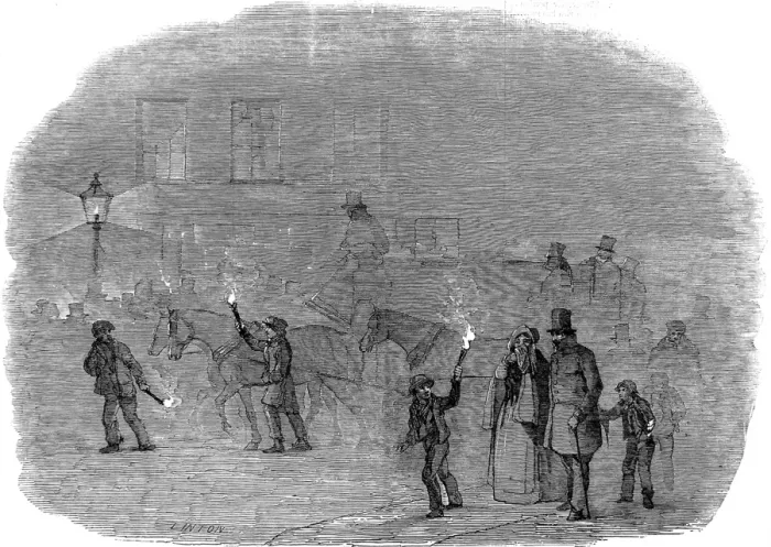 Framed Print : A London Fog, 1847 Framed Print : A London Fog, 1847