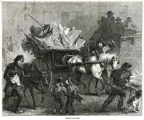 London ice carts 1857