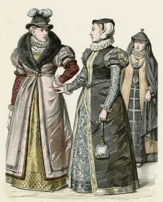 Framed Print : London Ladies of C. 1560 Framed Print : London Ladies of C. 1560