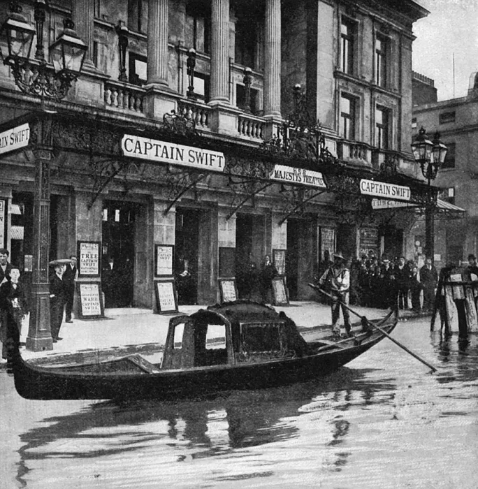 Framed Print : If London were like Venice - Her Majestys Theatre Framed Print : If London were like Venice - Her Majestys Theatre
