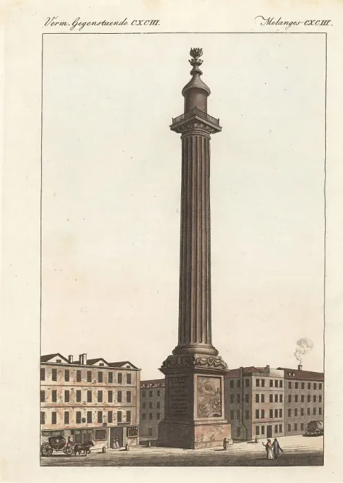 Framed Print : The London Monument, 1800s Framed Print : The London Monument, 1800s