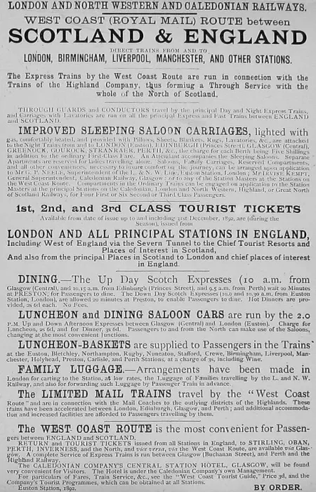 Framed Print : London and North Western and Caledonian Railway Notice Framed Print : London and North Western and Caledonian Railway Notice