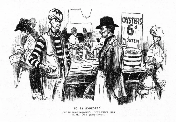 Framed Print : LONDON OYSTER SELLER Framed Print : LONDON OYSTER SELLER