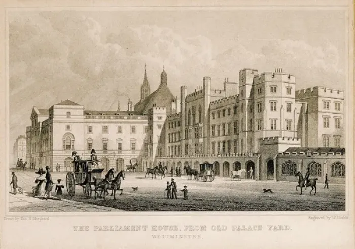 Framed Print : London. Parliament. Engraving Framed Print : London. Parliament. Engraving