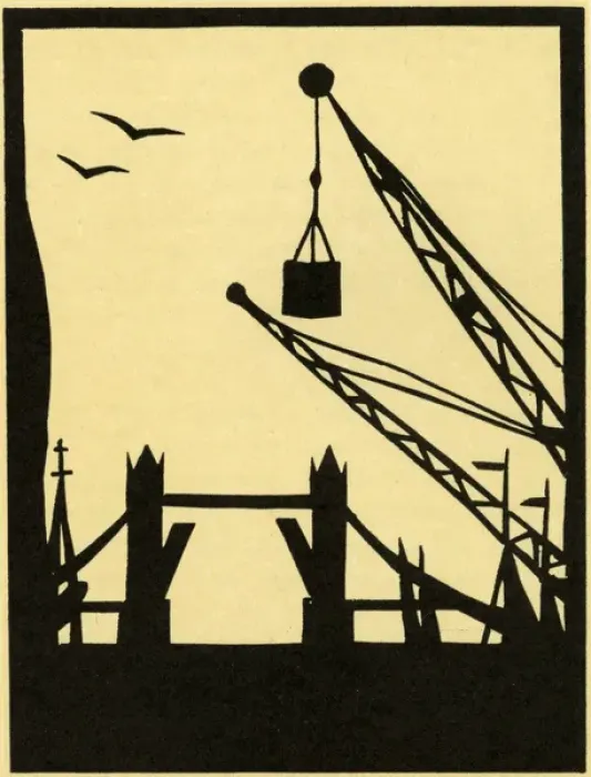 Framed Print : London Pool in silhouette Framed Print : London Pool in silhouette