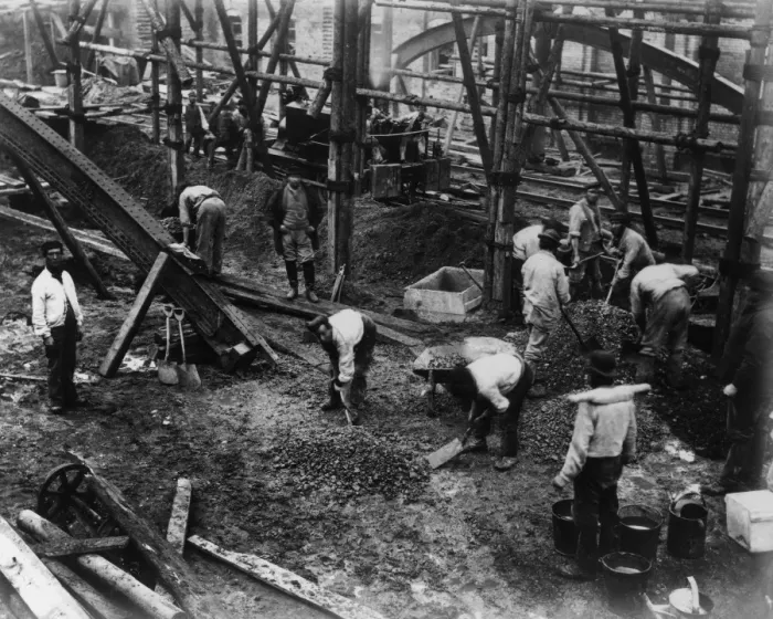 Framed Print : London Railway under Construction Framed Print : London Railway under Construction