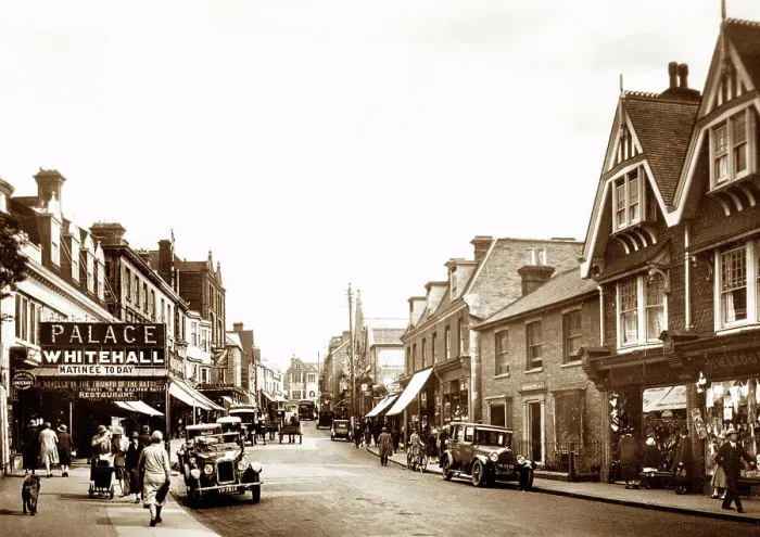 Framed Print : London Road, East Grinstead, possibly 1930s Framed Print : London Road, East Grinstead, possibly 1930s