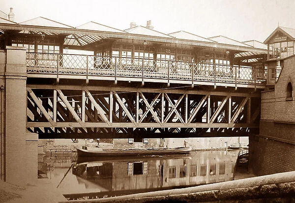 London Road Railway Station and the canal, Nottingham