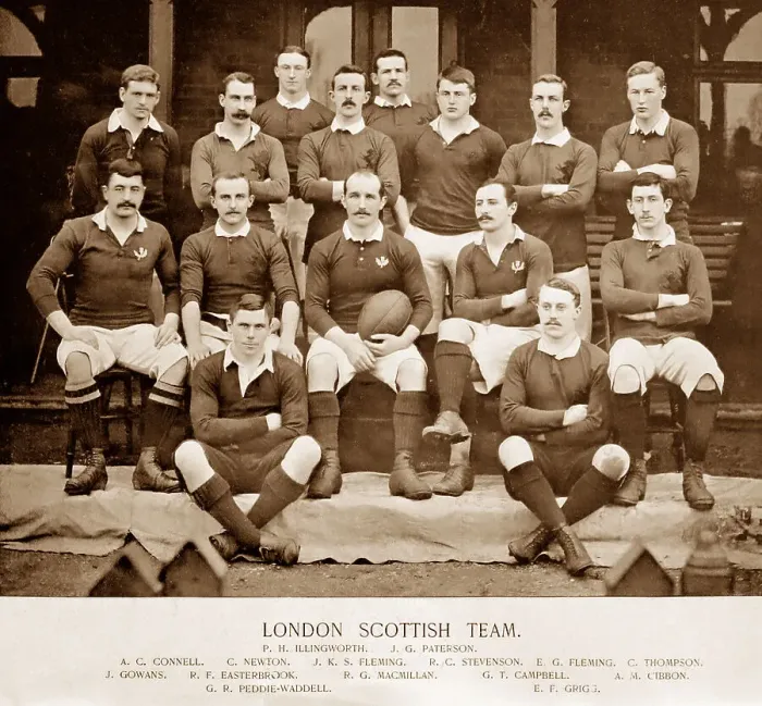 Framed Print : London Scottish Rugby Team in the 1890s Framed Print : London Scottish Rugby Team in the 1890s