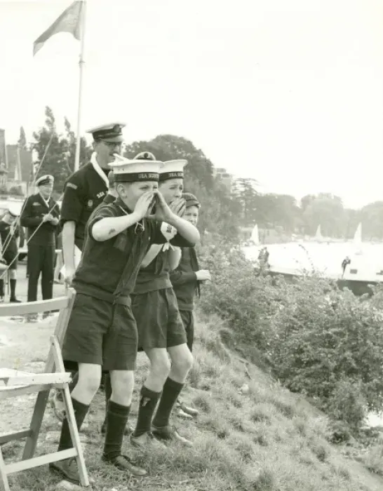 Framed Print : London Sea Scouts at a regatta Framed Print : London Sea Scouts at a regatta