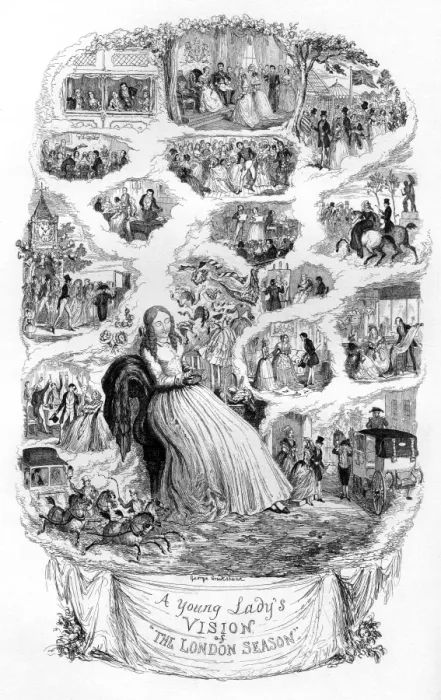 Framed Print : London Season / Cruikshank Framed Print : London Season / Cruikshank