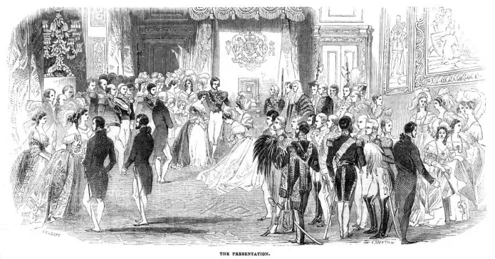 Framed Print : London Season Presentation at St. James Palace 1843 Framed Print : London Season Presentation at St. James Palace 1843