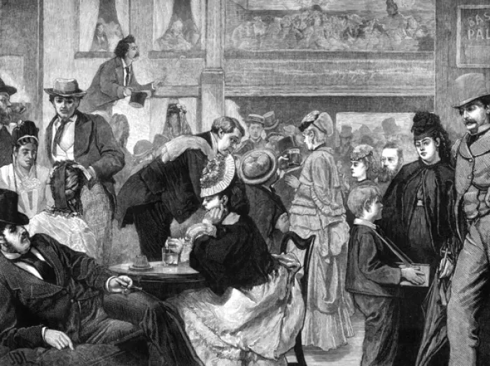 Framed Print : London Sketch - At a Music Hall