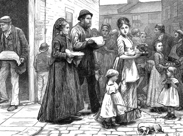 Framed Print : London Sketches - Fetching the Sunday Dinner Framed Print : London Sketches - Fetching the Sunday Dinner