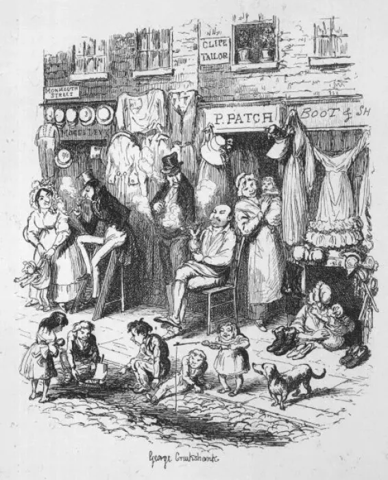 Framed Print : London Slum Boz 1836 Framed Print : London Slum Boz 1836