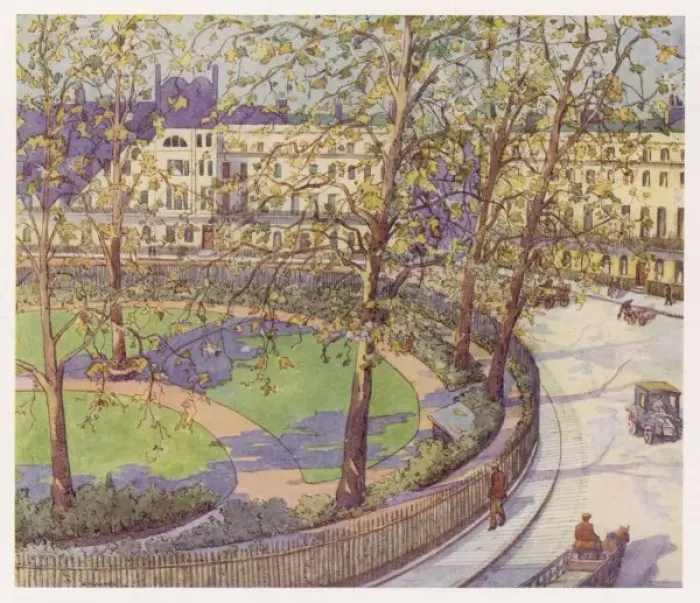 Framed Print : London / Spring in Square Framed Print : London / Spring in Square