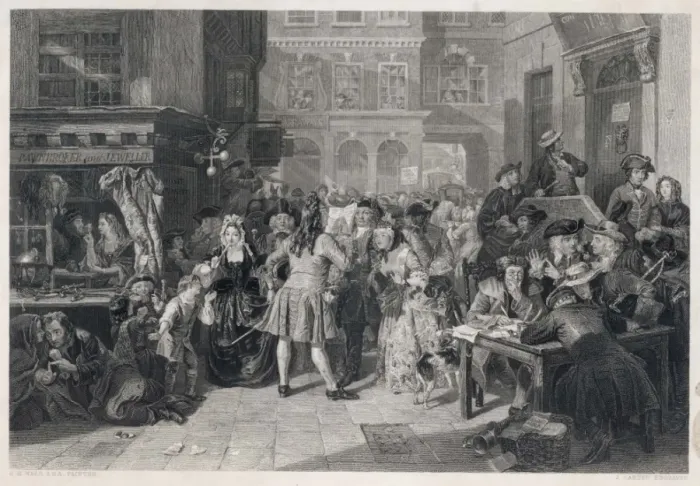 Framed Print : London Street, C18 Framed Print : London Street, C18