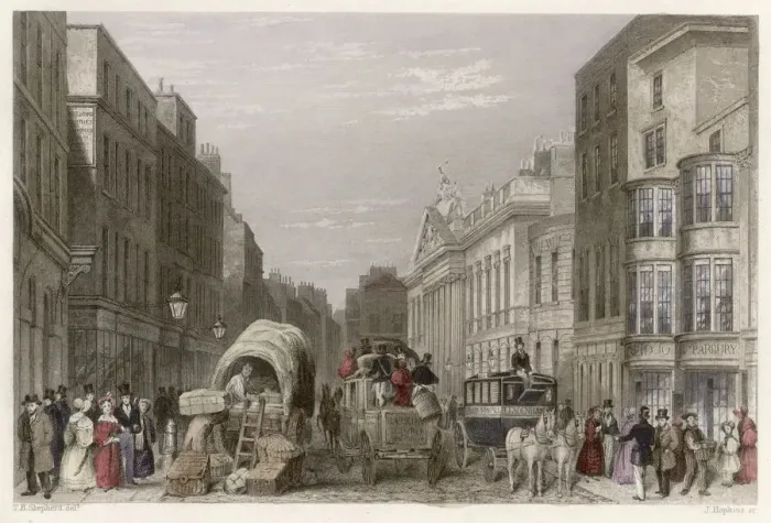 Framed Print : LONDON STREET SCENE Framed Print : LONDON STREET SCENE
