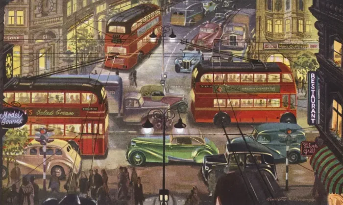 Framed Print : London street scene Framed Print : London street scene