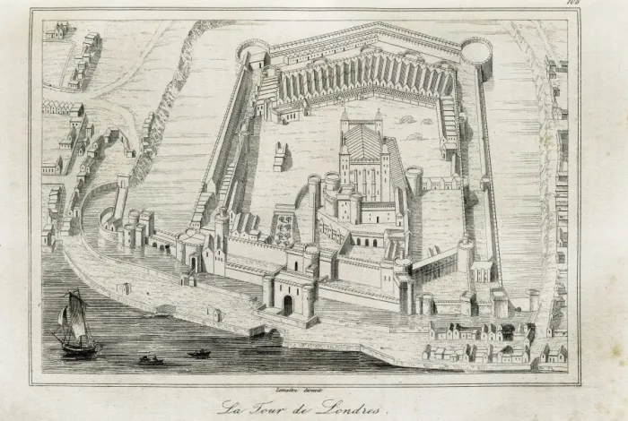 Framed Print : London Tower, facsimile from an engraving of Framed Print : London Tower, facsimile from an engraving of